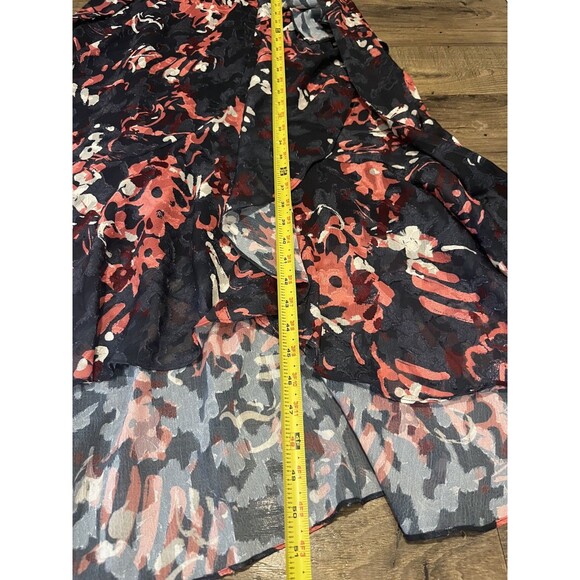 Tanya Taylor Women's Blue Blaire Floral High Low Dress Size 8 - Picture 13 of 13